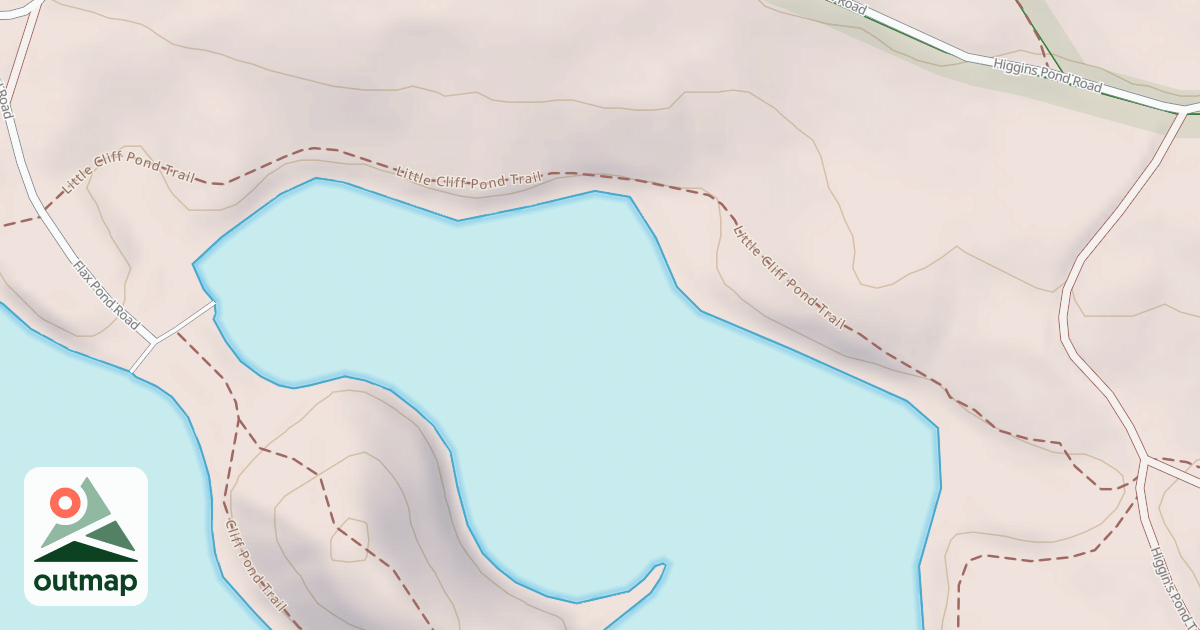 Map of Little Cliff Pond Trail