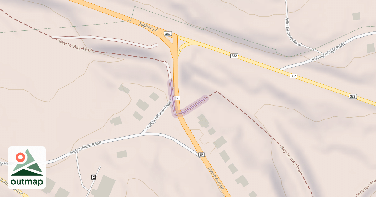 Map of Bay to Bay Trail