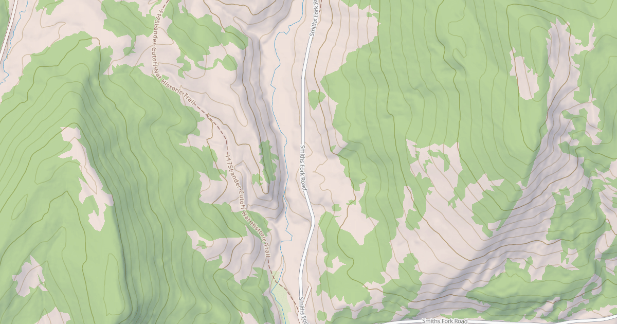 Map preview of Smiths Fork Snowmobile Trail