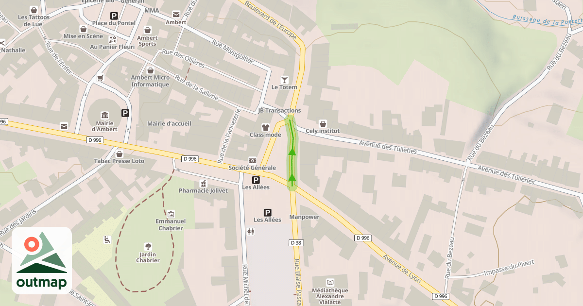 Map of Place du Livradois