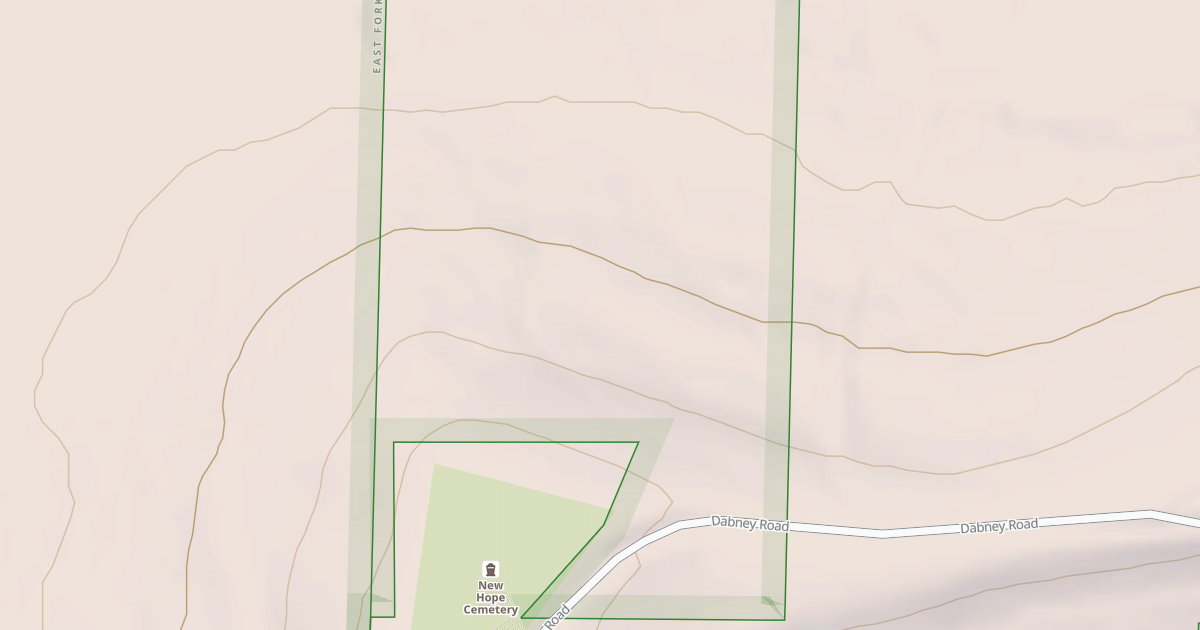Map preview of NEW HOPE CEMETERY RD