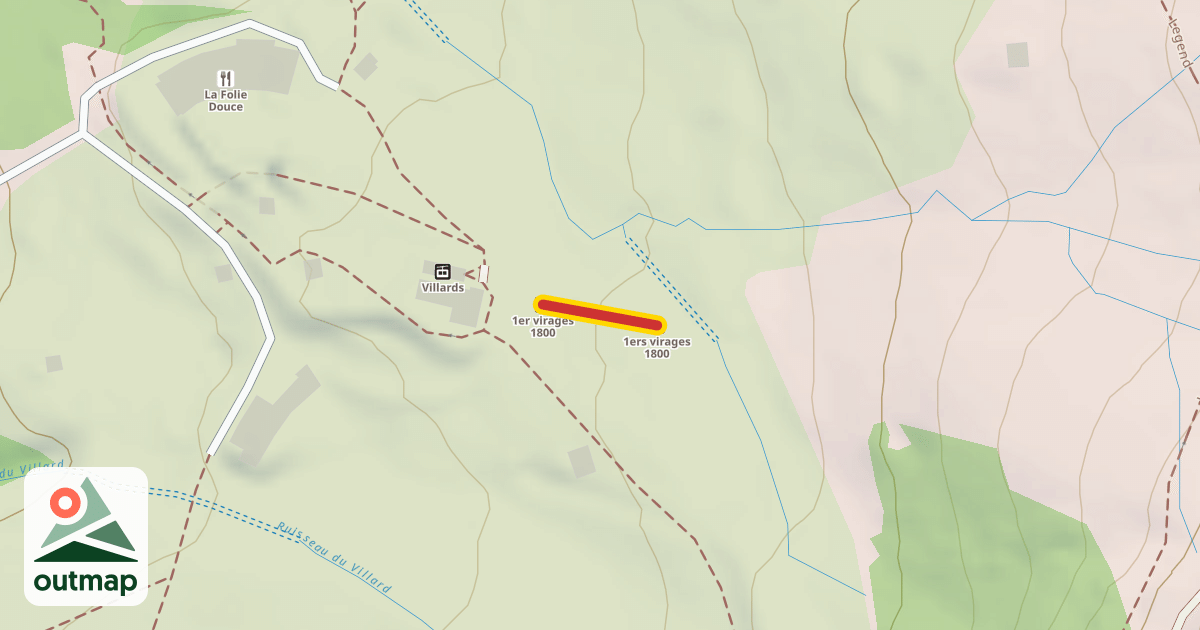 Map of 1ers virages 1800