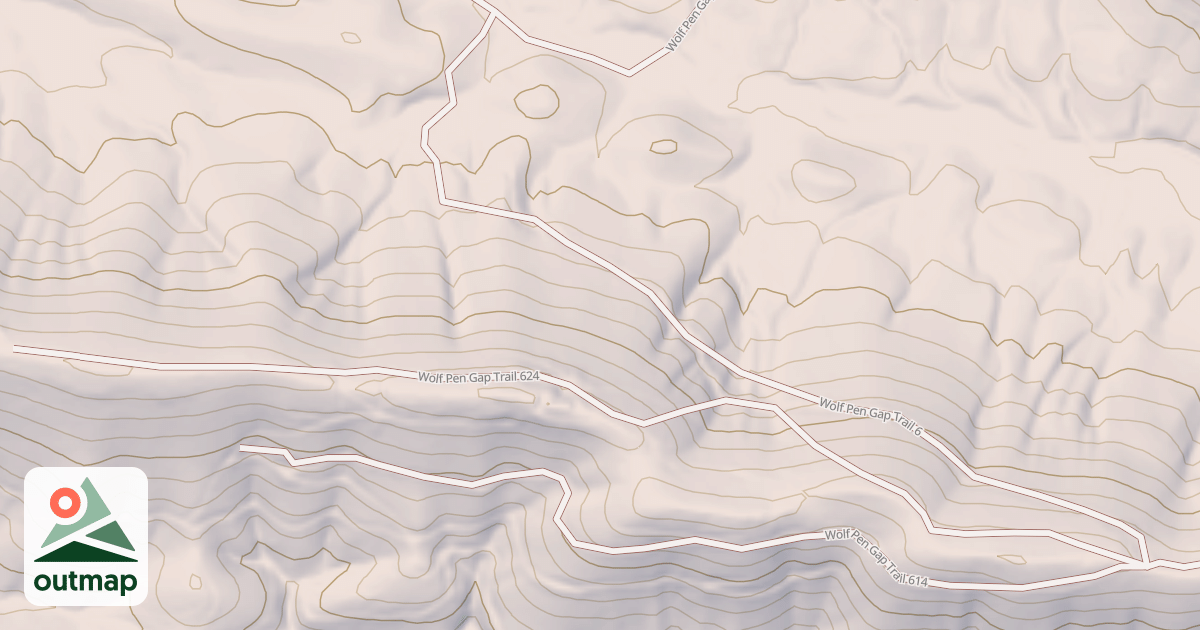 Map of WOLF PEN GAP 614