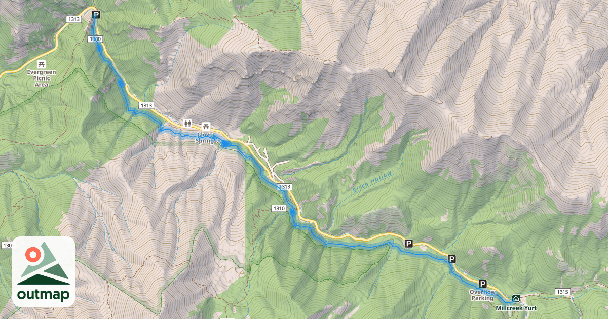 Map of Mid Millcreek Connector