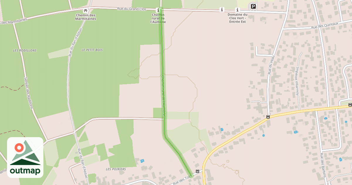 Map of Chemin rural de l'Aumône