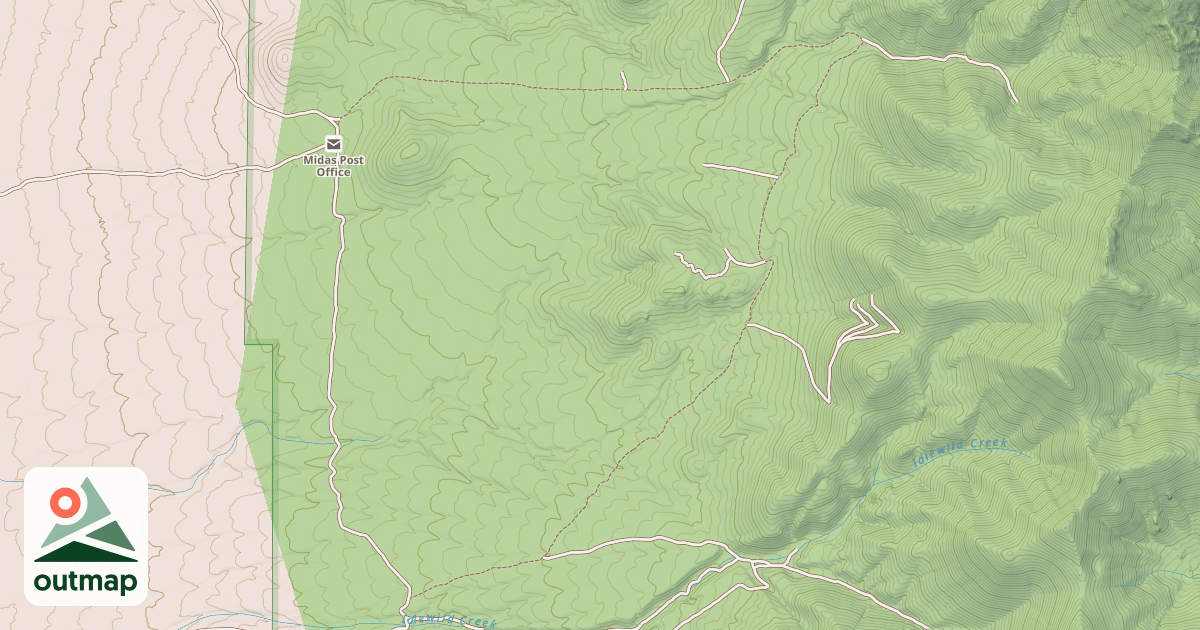 Map of IDLEWILD