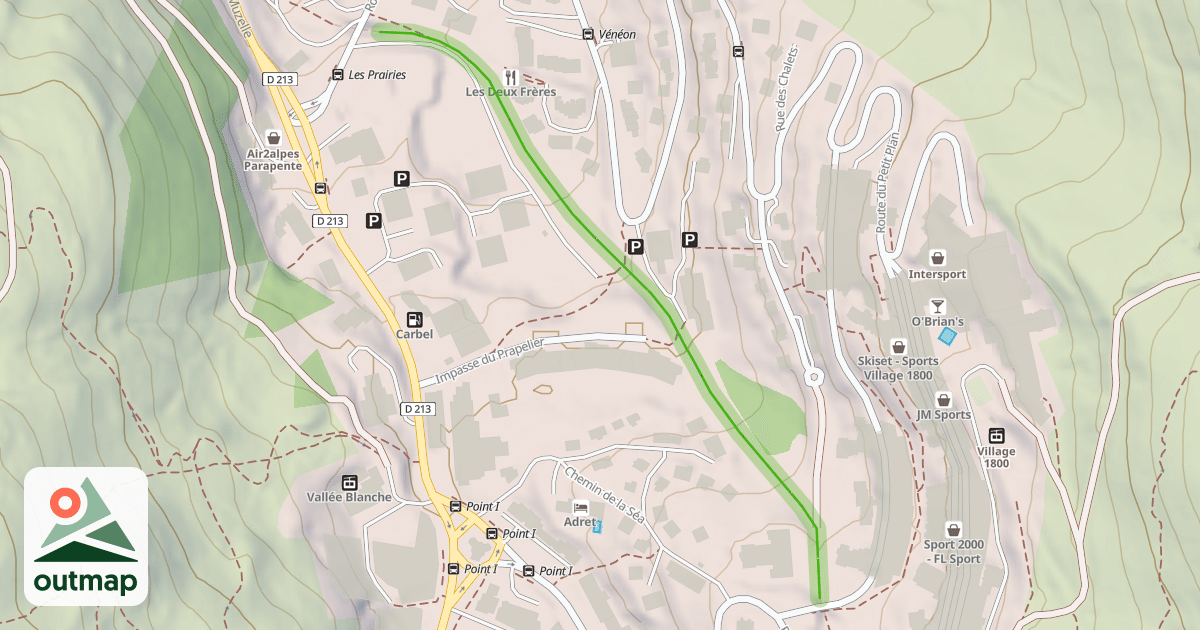 Map of Accès Vallée Blanche