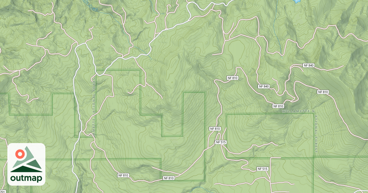 Map of Mccoy #6 - Boulder Ridge Route