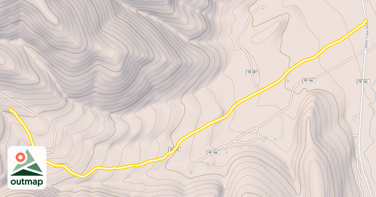 Map of Newman Creek Road