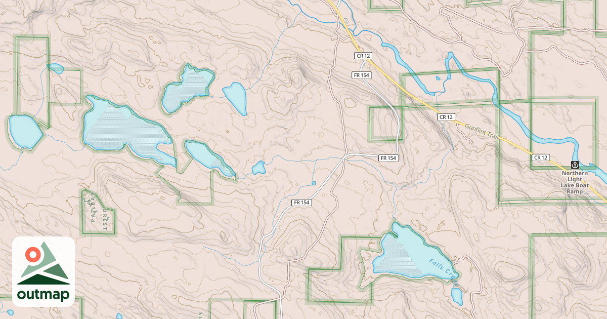 Map of Gunflint Trails Snowmobile