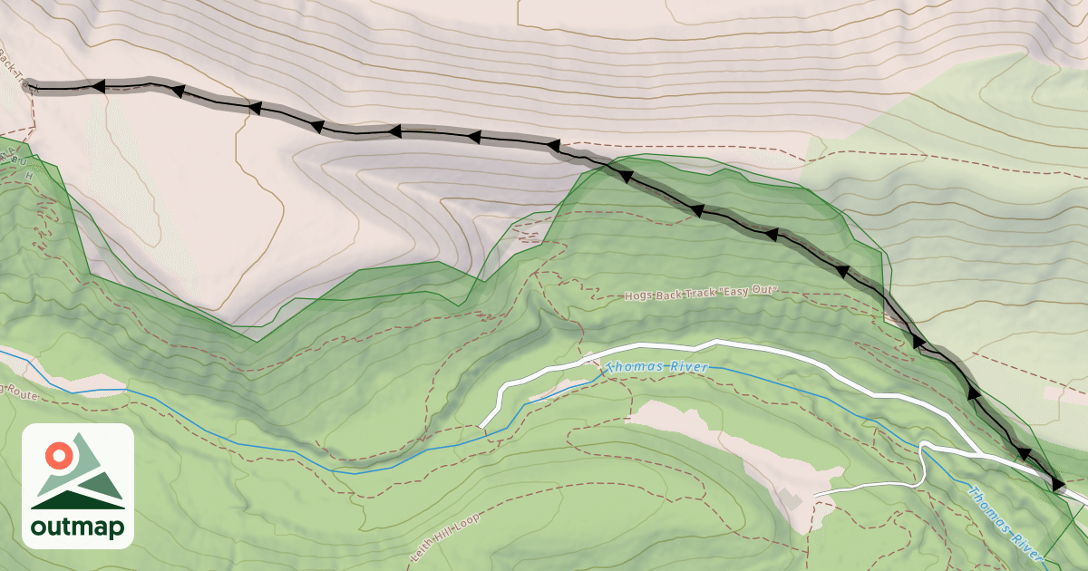Map of Hogs Back Track