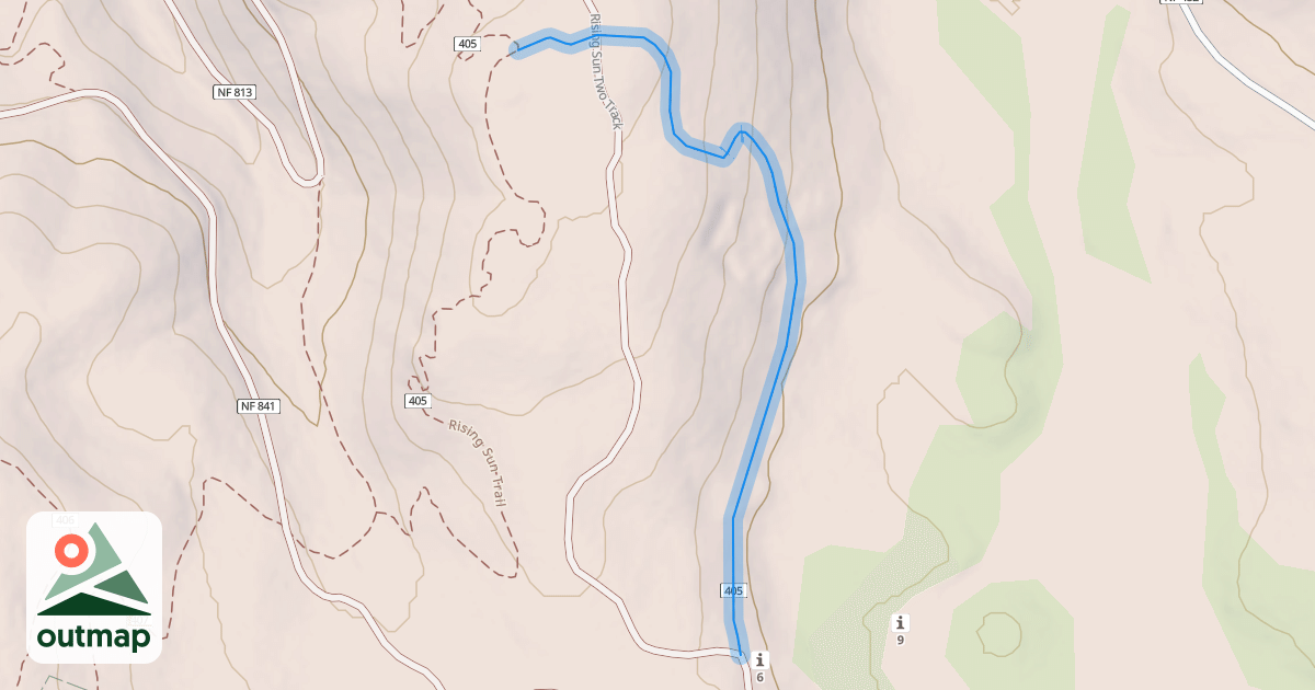 Map of Rising Sun Trail