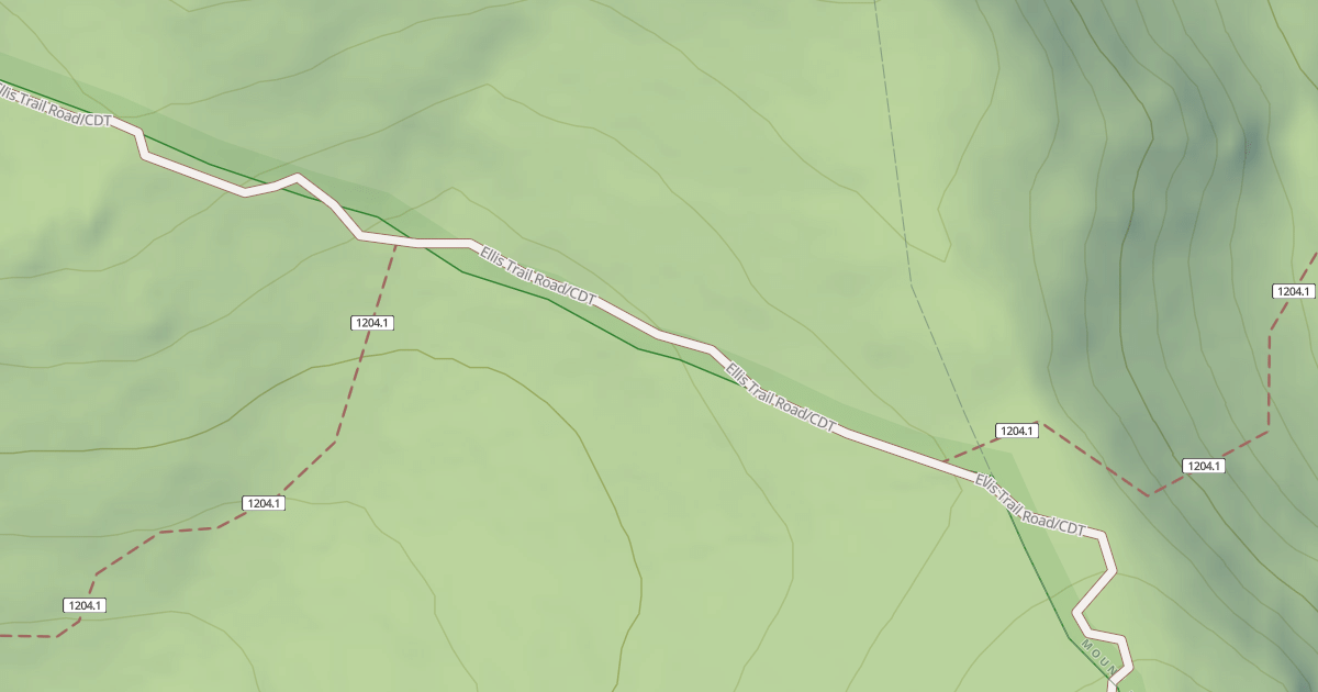 Map preview of Continental Divide National Scenic Trail