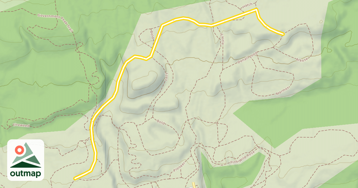 Map of Denali Loop
