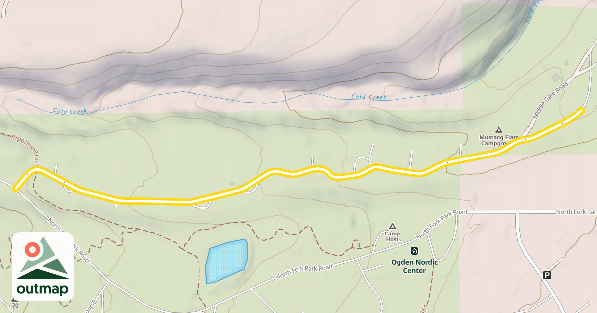 Map of North Fork Park Road