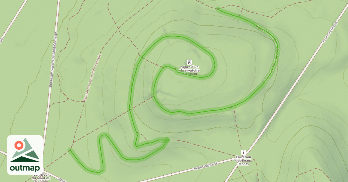Map of Route Tournante du Mont du Tremble