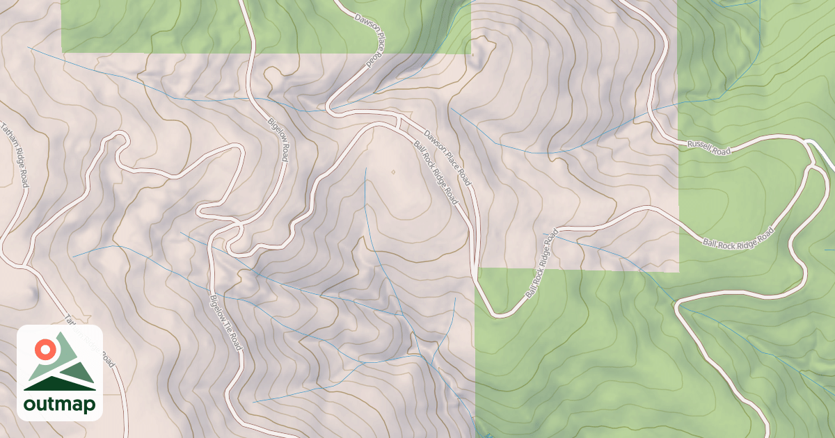 Map of BALL ROCK RIDGE