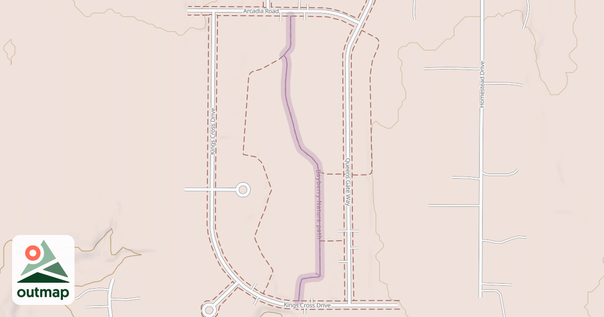 Map of Bayberry Nature path