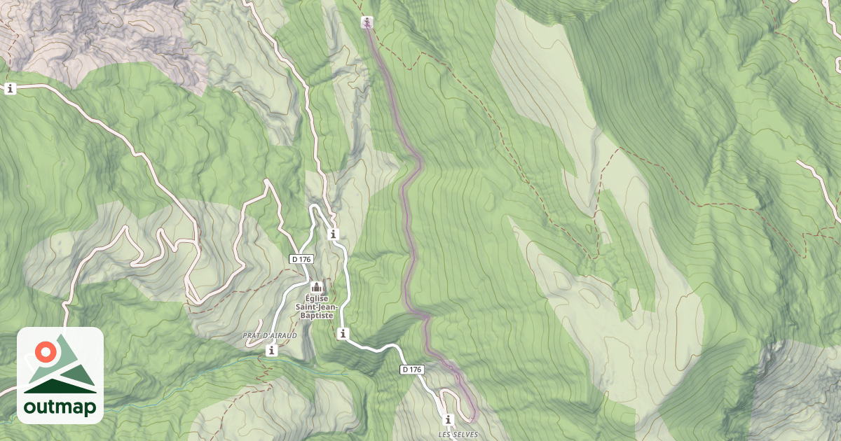 Map of Sentier du Ravin de la Lare