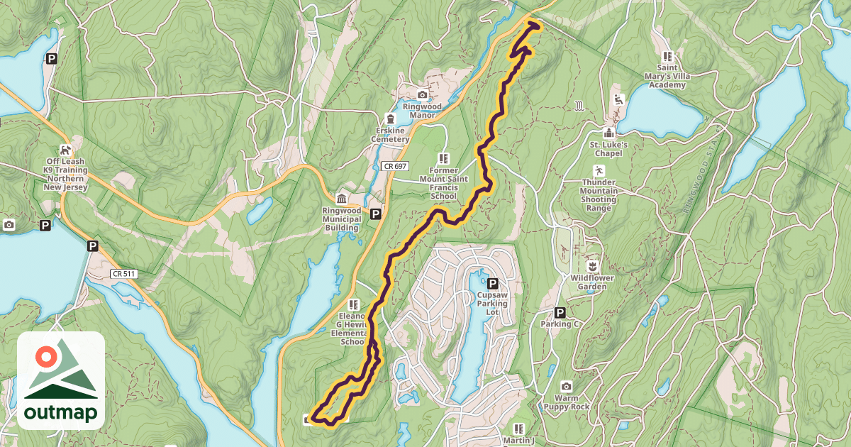Map of Cooper Union Trail