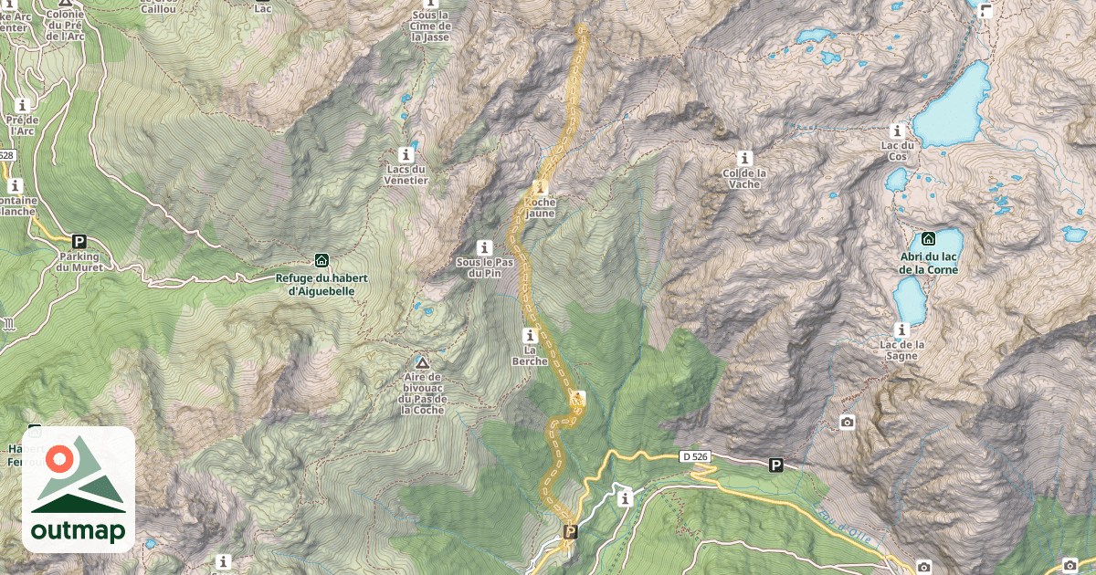 Map of Col du Vouteret — Le Rivier d'Allemont