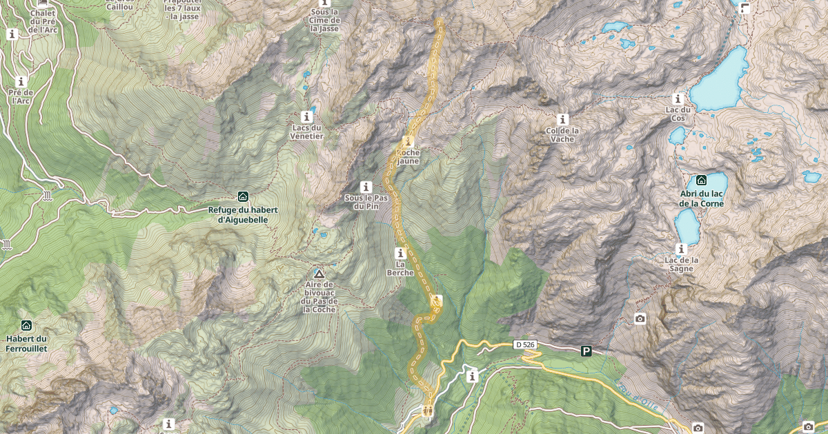 Map preview of Col du Vouteret — Le Rivier d'Allemont
