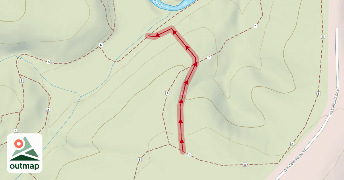 Map of No B Line Trail
