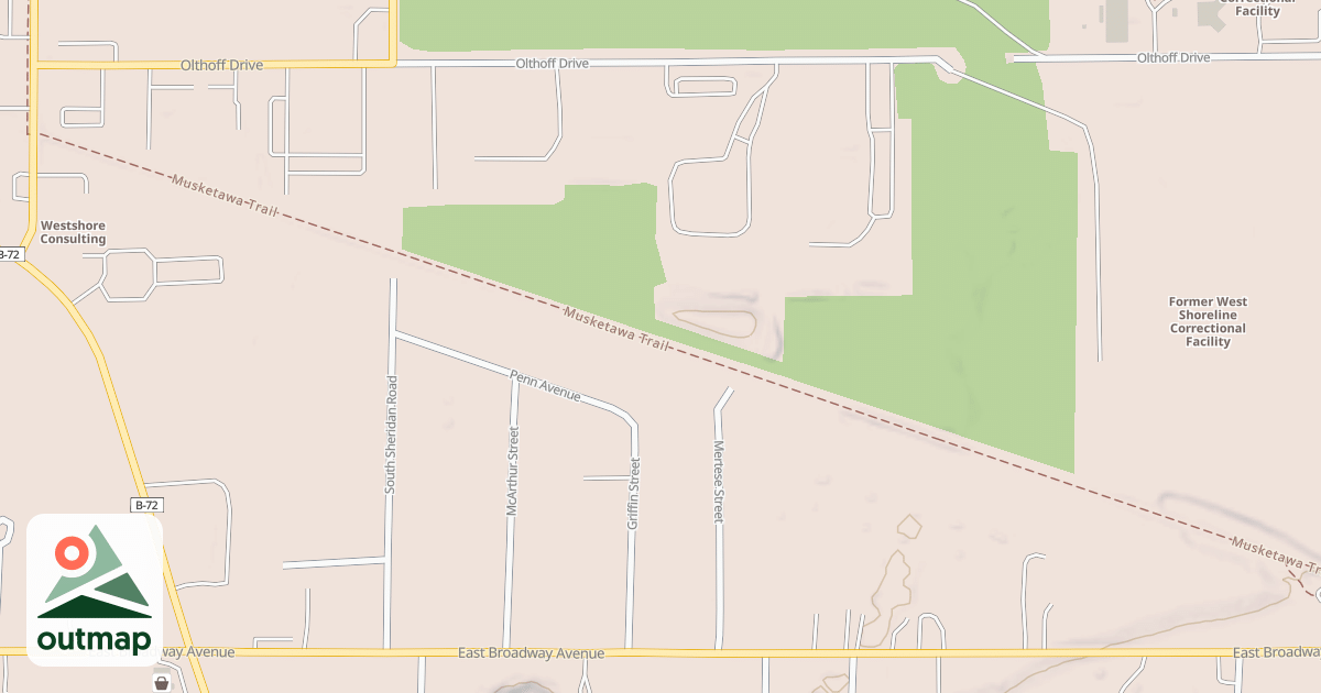 Map of Musketawa State Trail