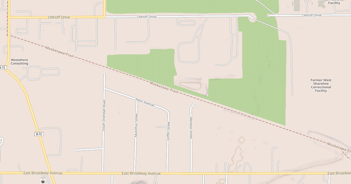 Map preview of Musketawa State Trail