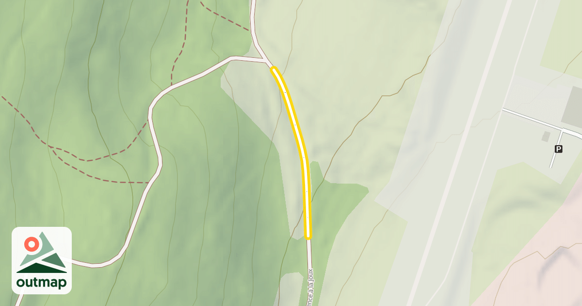 Map of Chemin rural d'Argence à la Joux