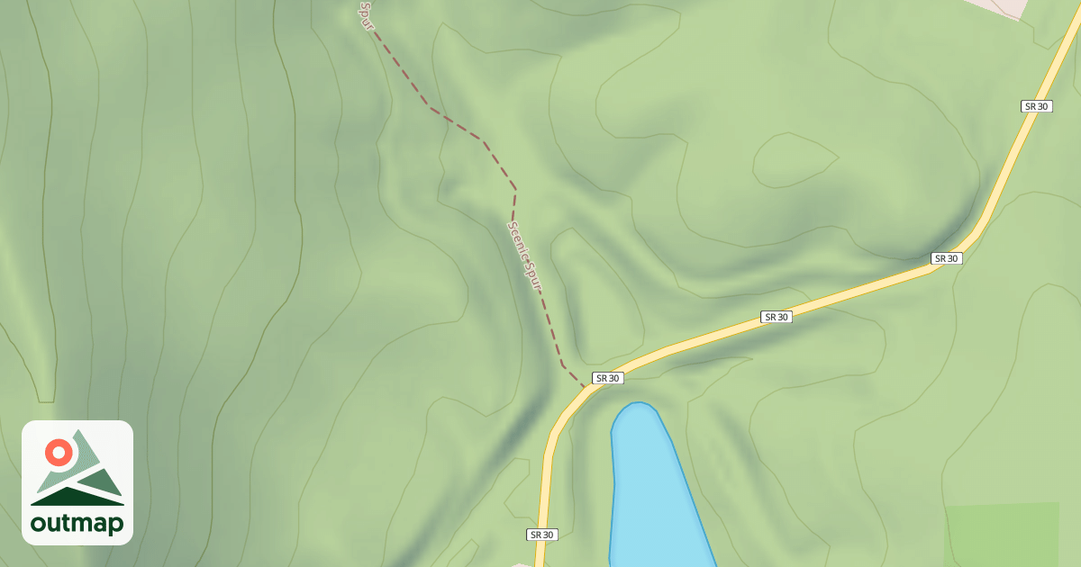 Map of SCENIC SPUR TR. HEAD