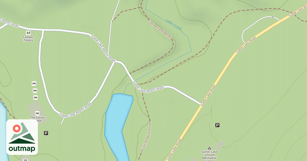 Map of SUTTLE LAKE RESORT ACCESS