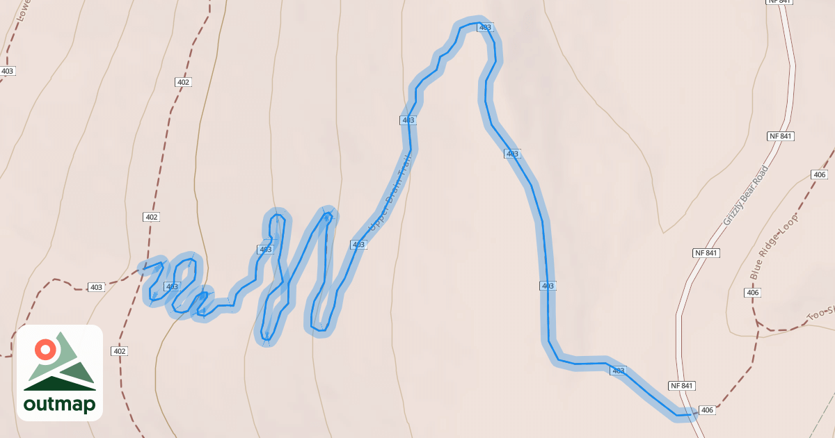 Map of Upper Drain Trail