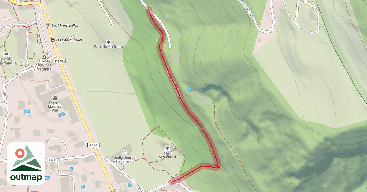 Map of Sentier Palllaches