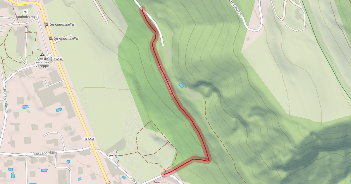 Map preview of Sentier Palllaches
