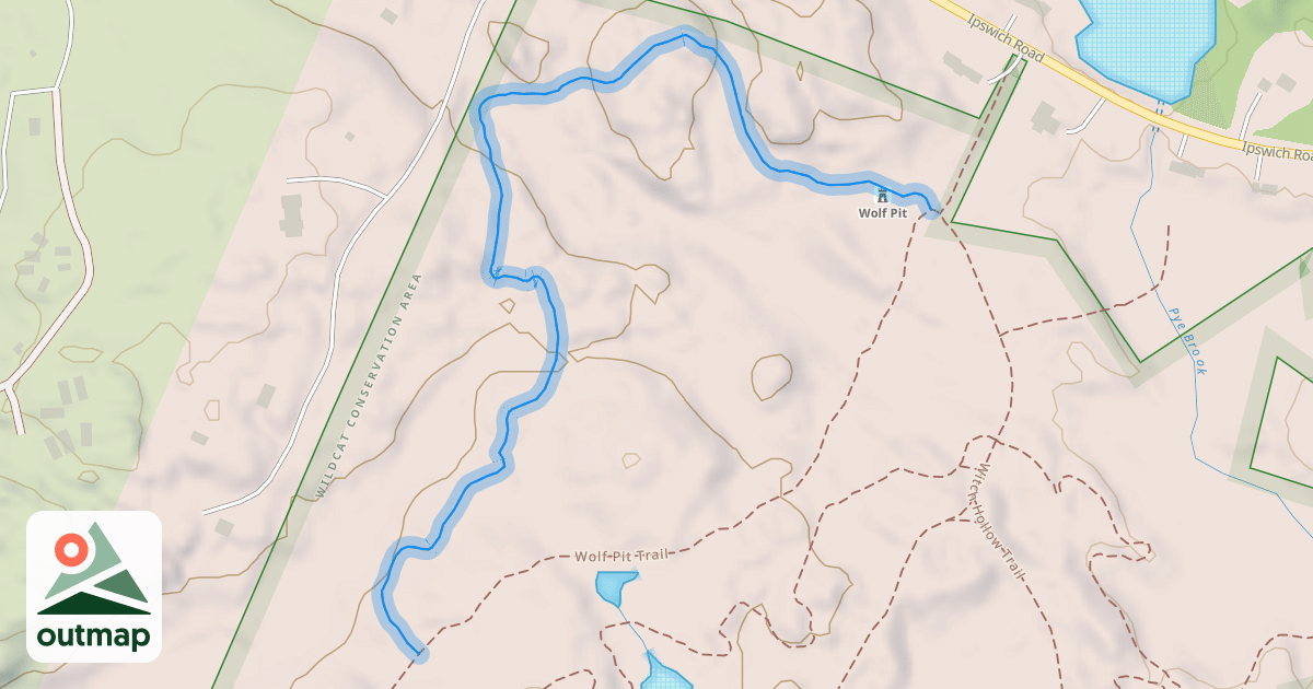 Map of Witch Hollow Trail