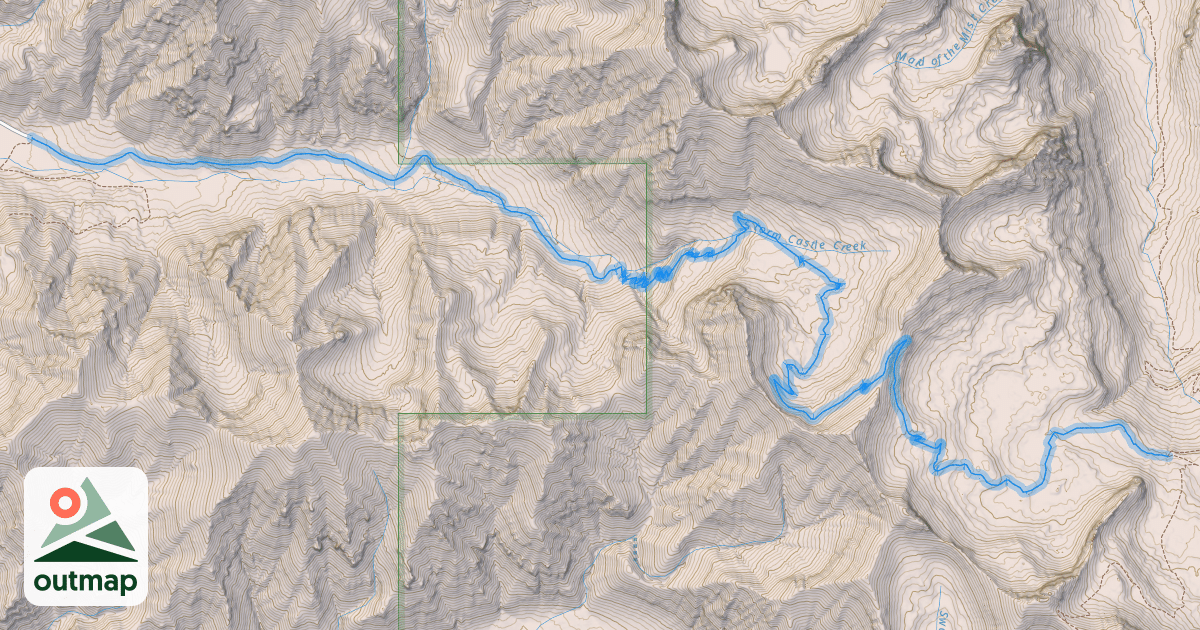 Map of Storm Castle Creek Trail