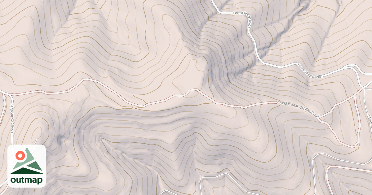 Map of CRANDALL PEAK OHV-4X4