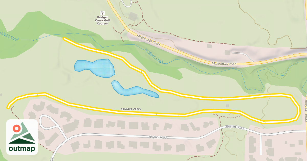 Map of Bridger Creek Golf Course Lower Loops