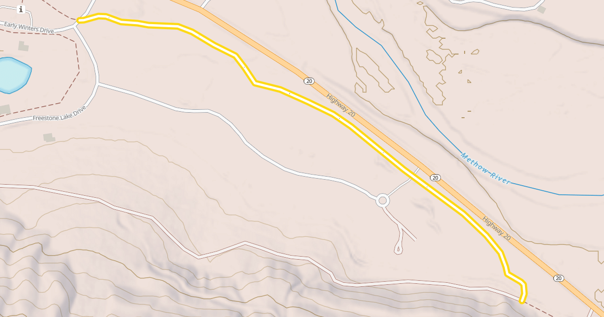 Map preview of Methow Valley Community Trail- Mazama to Freestone Inn