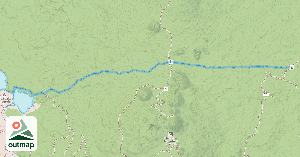 Map of Edison-Lava Trail