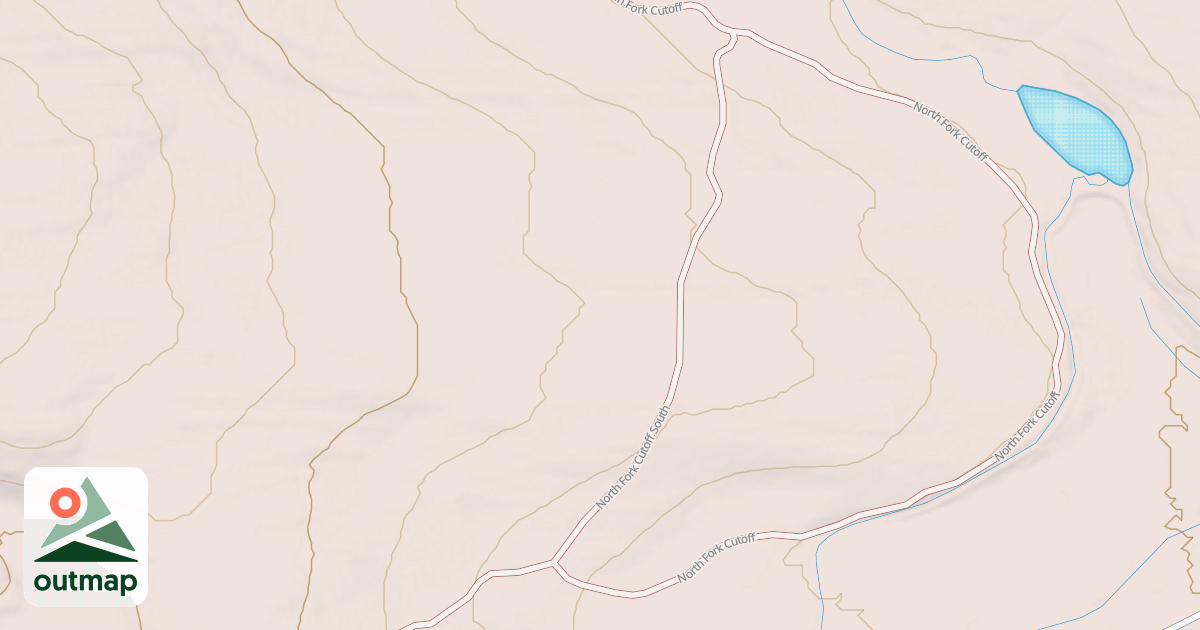Map of NORTH FORK CUTOFF SOUTH