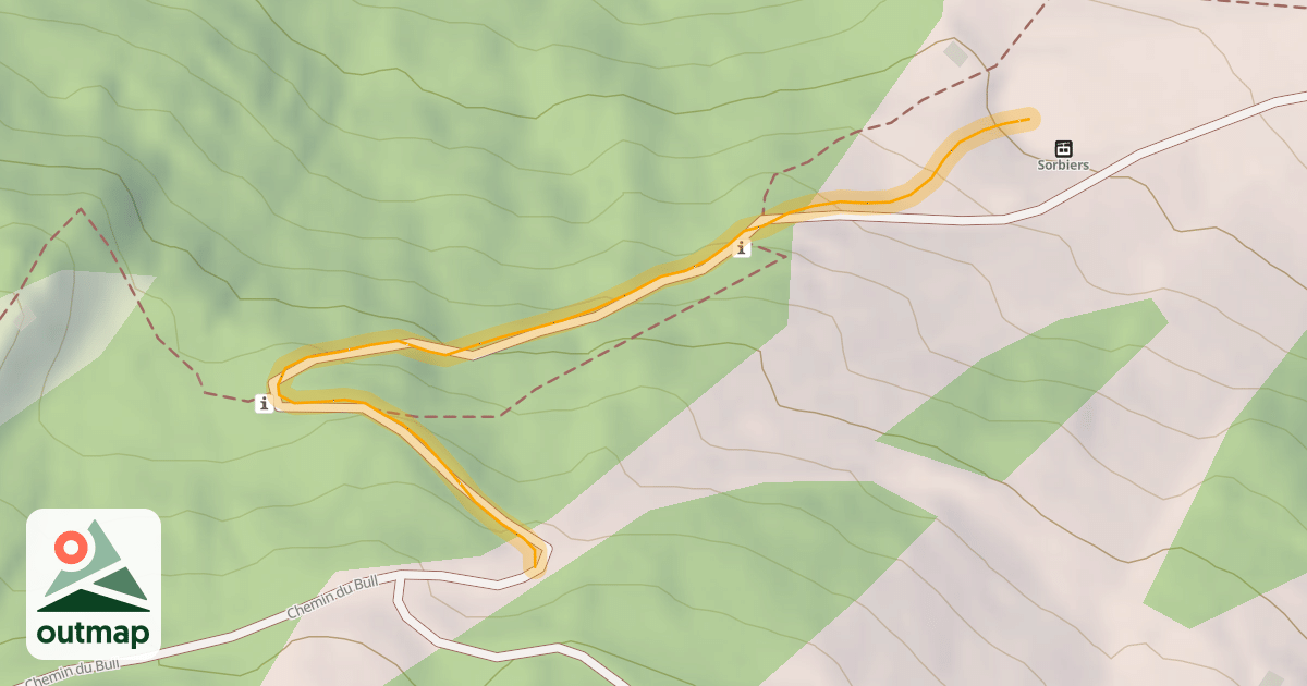 Map of Ancienne piste Barquettes - Hors Piste