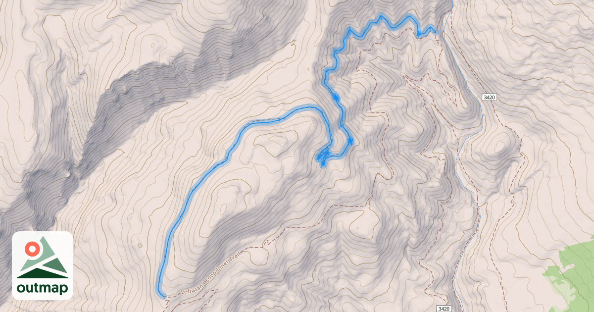 Map of Left Hand Loop Outer Trail