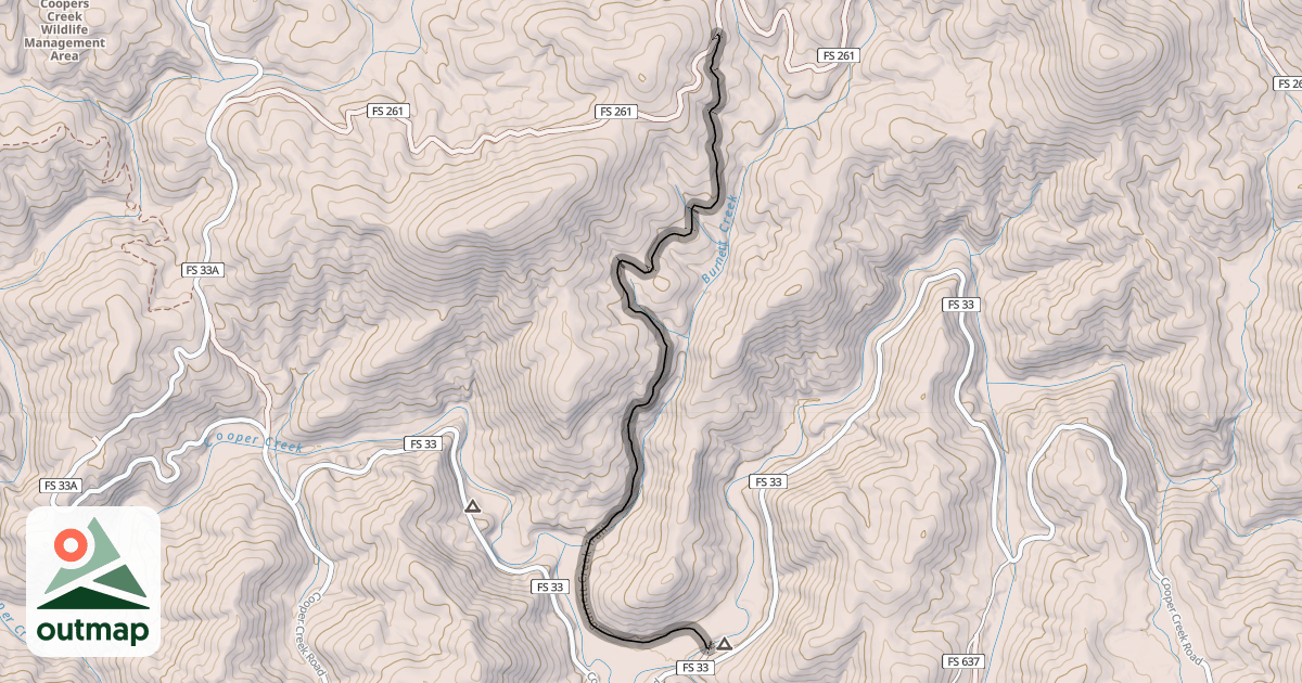 Map of Burnett Creek Trail