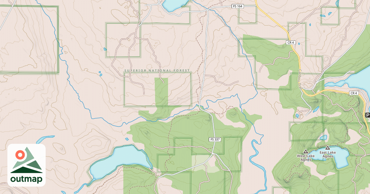 Map of BARKER LAKE