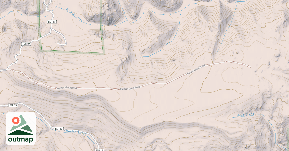 Map of HUNTER MESA