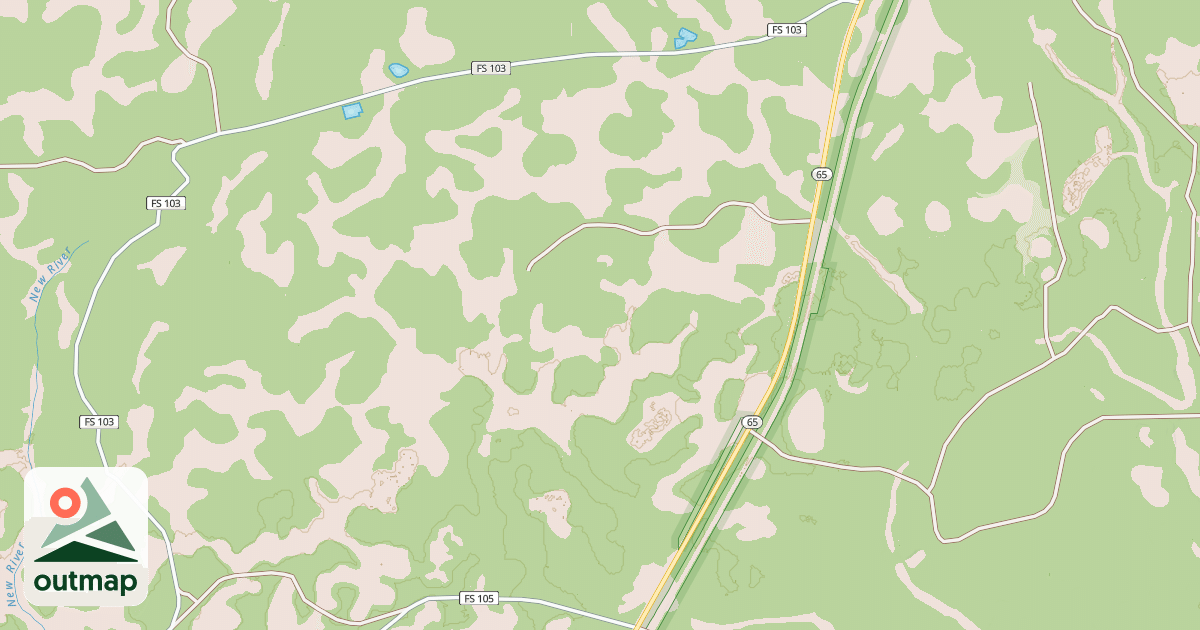 Map of USFS Motor Vehicle Use Map Roads {AEECA891-9688-49E4-A2CB-3FE6B04DC8B7}