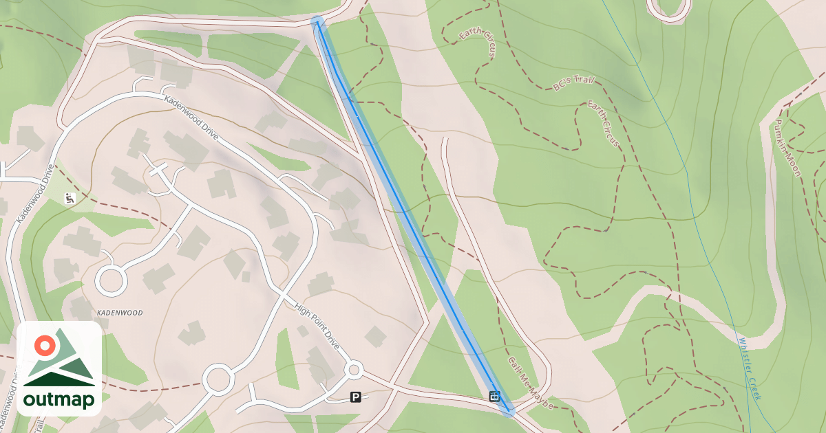 Map of kadenwood Gondola Upper Line