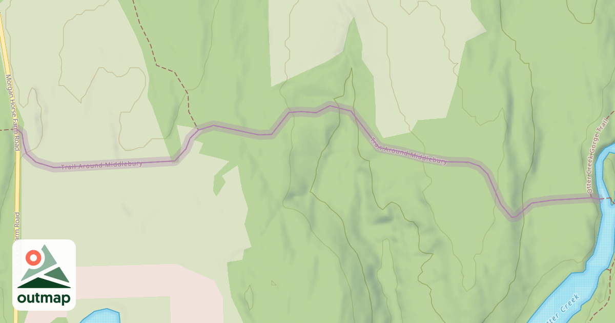 Map of Trail Around Middlebury